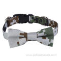 Friendly Camo Luxury Removable Bow Tie Dog Collar